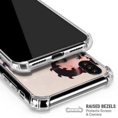 Betty Boop On the Phone iPhone XS Max Clear Case
